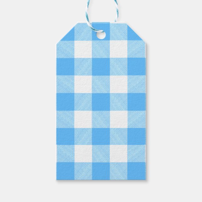 Slow-Living Sommar Rutmönster Presentetikett (Framsidan)