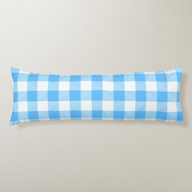 Slow-Living Summer Sky Check Kroppskudde (Framsidan)