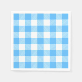 Slow-Living Summer Sky Check Pappersservett