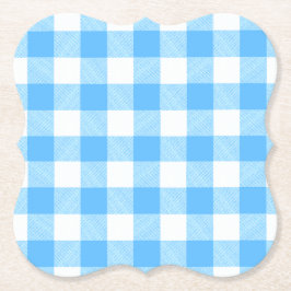 Slow-Living Summer Sky Check Underlägg Papper