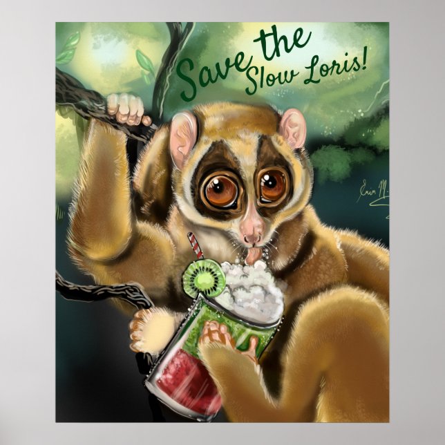 Slow Loris Smoothie Poster (Framsidan)