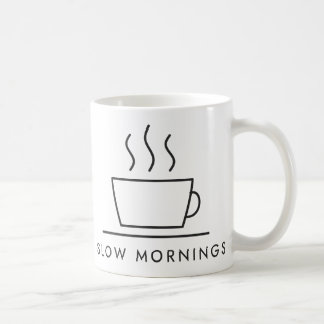 Slow Mornings kaffelinjeteckning Kaffemugg