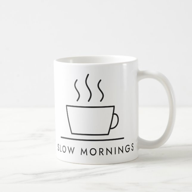 Slow Mornings kaffelinjeteckning Kaffemugg (Höger)