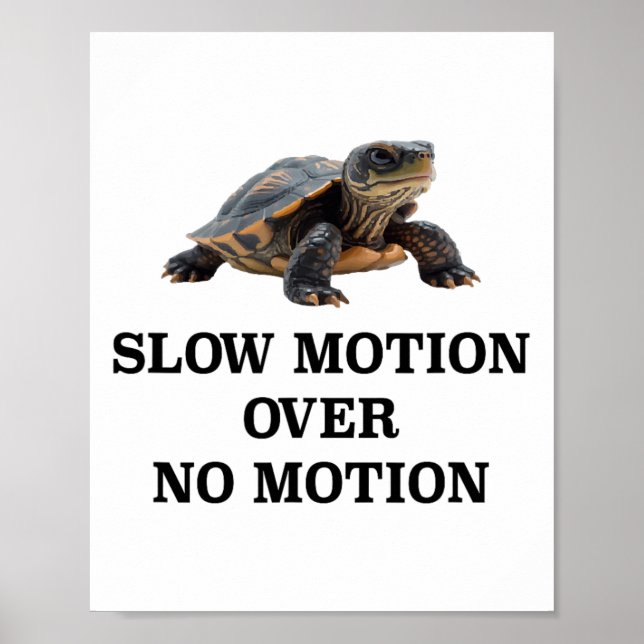 Slow Motion Over No Motion Turtle Meme  Poster (Framsidan)