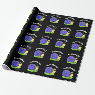 Slow Rider Funny Low Rider Snigel Pun Mörk BG Presentpapper