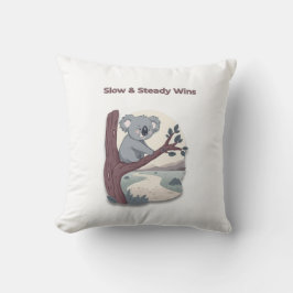 **"Slow & Steady Wins – Motivational Cute Koala "* Kudde