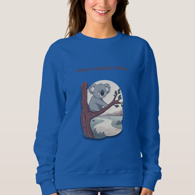 **"Slow & Steady Wins – Motivational Cute Koala "* T Shirt (Framsida)