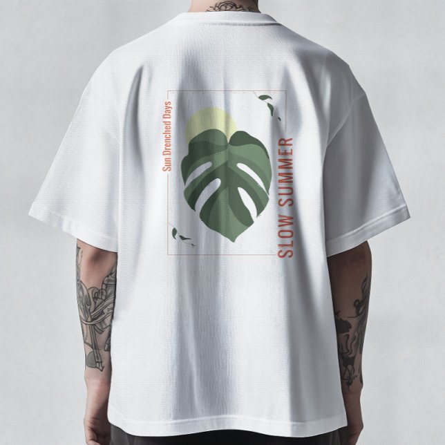 Slow Summer Monstera Specimen T Shirt (Skapare uppladdad)