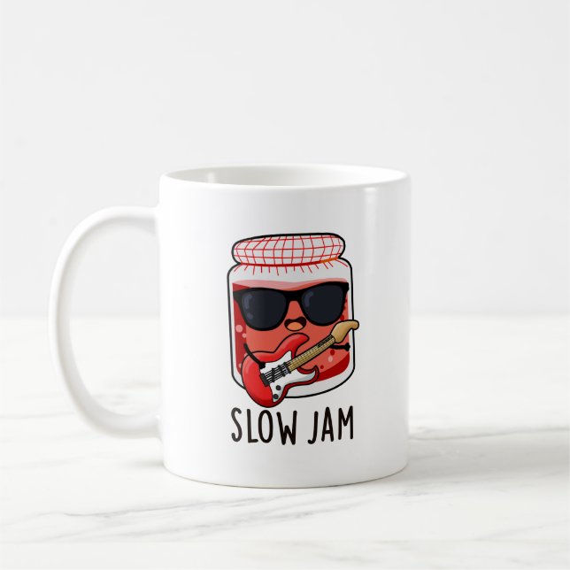 Slow Sylt Funny Food Pun Kaffemugg (Vänster)