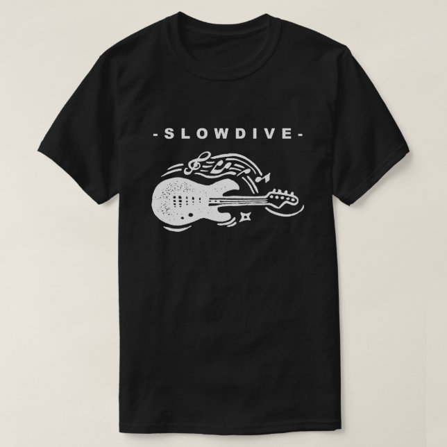 SLOWDIVE BAND MERCH GITARRE DESIGN T SHIRT (Design framsida)