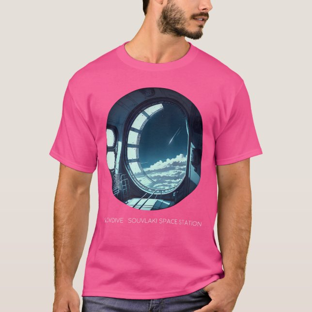 Slowdive - Souvlaki Space Station - Retro Stil Fa T Shirt (Framsida)