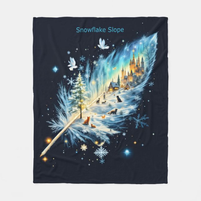 Slowflake Slope Fleece Blanket (Framsidan)