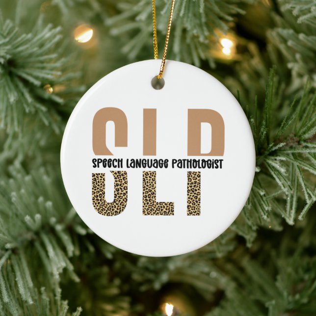 SLP cheetah skriver ut patologpresenten för Tal Julgransprydnad Keramik (Träd)