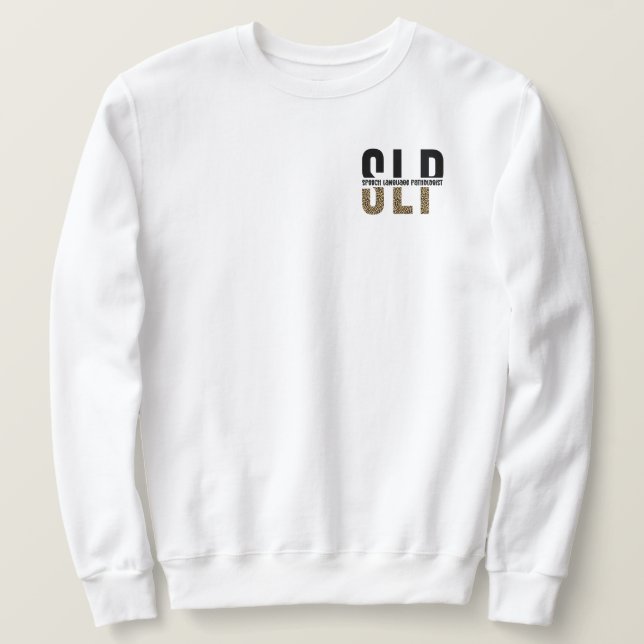 SLP cheetah skriver ut patologpresenten för Tal Lång Ärmad Tröja (Design framsida)