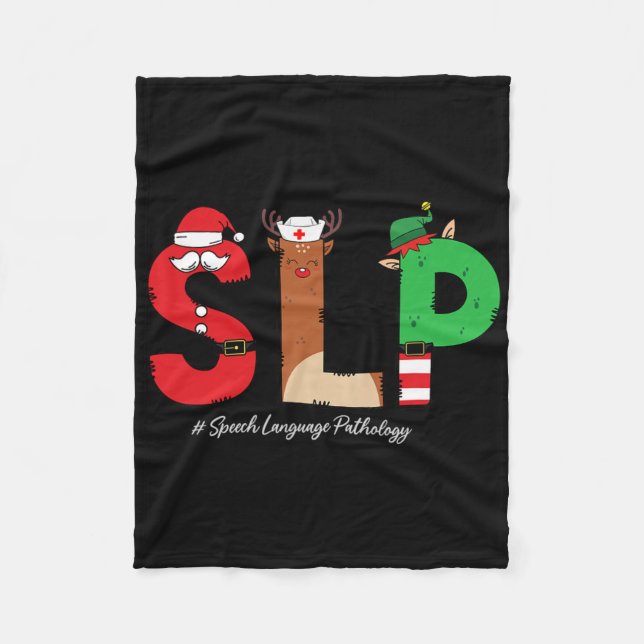 Slp Logoped Jul Slp Tomte Fleecefilt (Framsidan)