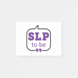 SLP ska bli framtida Tal-språkpatolog Post-it Block