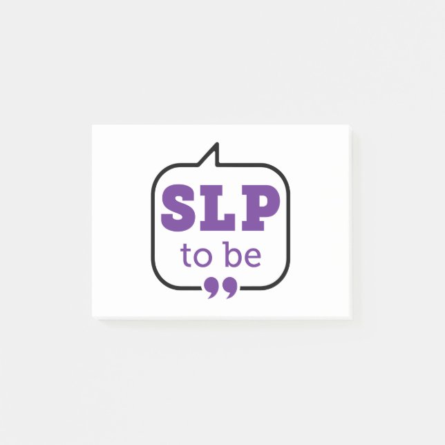 SLP ska bli framtida Tal-språkpatolog Post-it Block (Framsida)