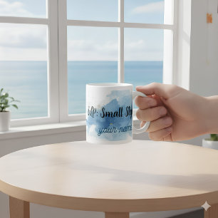 SLP Små Steg Stor Röst Vattenfärg Guld Personlig Kaffemugg