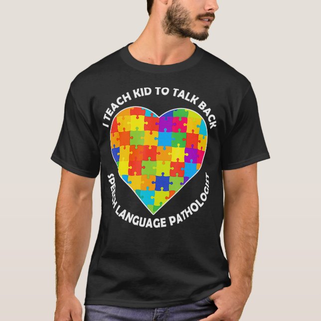SLP, SpeechLanguagePatholog, SpeechTherapist, S T Shirt (Framsida)