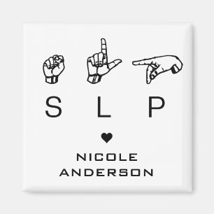 SLP Tal Language Patholog ASL Personlig Magnet