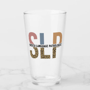 SLP Tal-patologen Leopard Skriv ut typografi Glaskopp