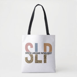 SLP Tal-patologen Leopard Skriv ut typografi Tygkasse