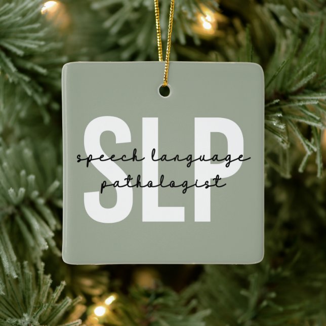 SLP Tal-patologen Tal-terapi Julgransprydnad Keramik (Träd)