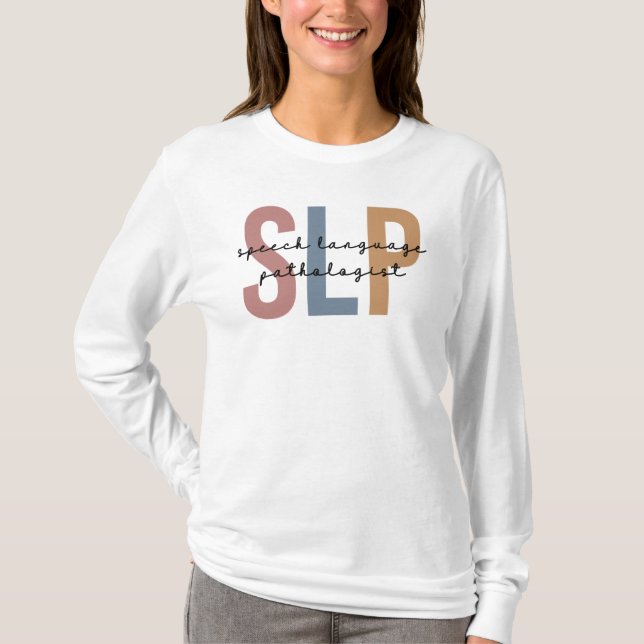 SLP Tal-patologen Tal-terapi T Shirt (Framsida)