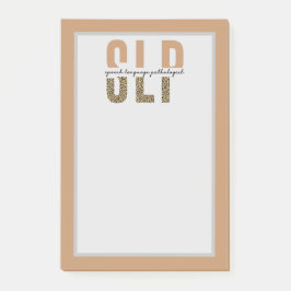 SLP Tal språkpatolog Cheetah Post-it Block