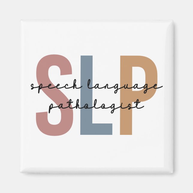 SLP Tal språkpatolog Retro Magnet (Framsidan)