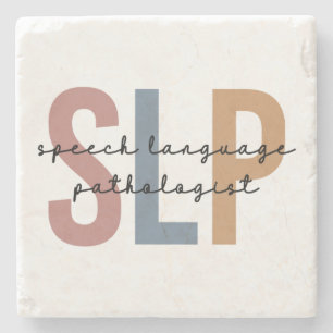 SLP Tal språkpatolog Retro Stenunderlägg