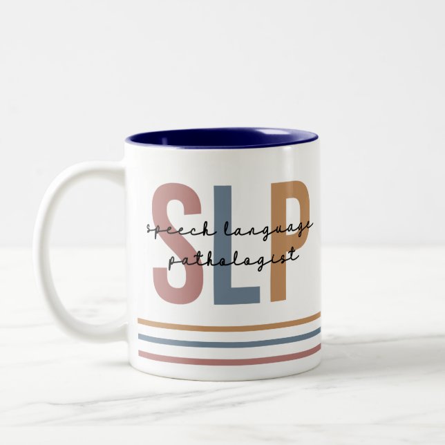 SLP Tal språkpatolog Retro Två-Tonad Mugg (Vänster)