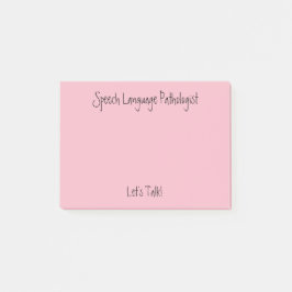 SLP (Tal-språkpatologen) lägger in anteckningar Post-it Block