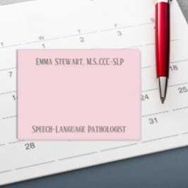 SLP (Tal-språkpatologen) lägger in anteckningar Post-it Block