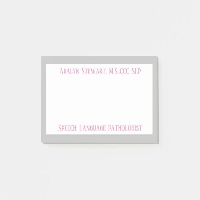 SLP (Tal-språkpatologen) lägger in anteckningar Post-it Block (Framsida)