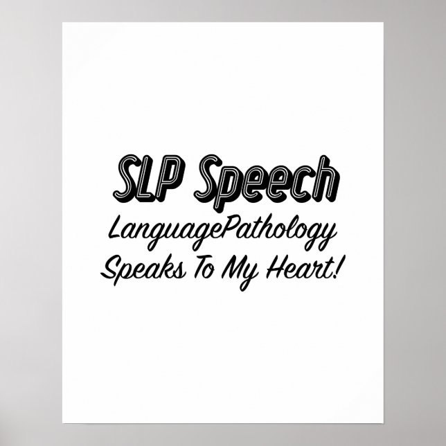 SLP Tal Språkpatologi Tal-gåvor Poster (Framsidan)