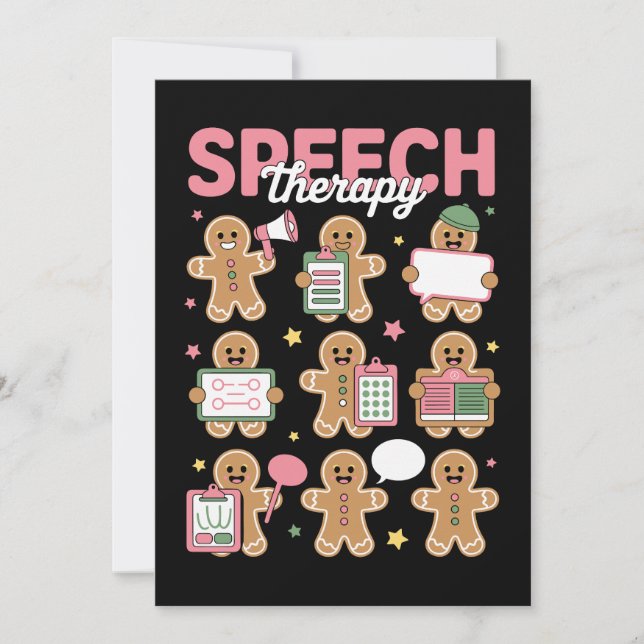 SLP talterapi pepparkaksgingerbread jul xmas Inbjudningar (Framsida)