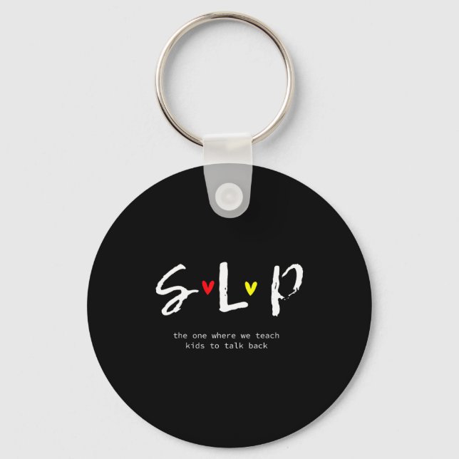 Slp Teacher Shirts Speech Language Pathologist Gif Nyckelring (Framsida)