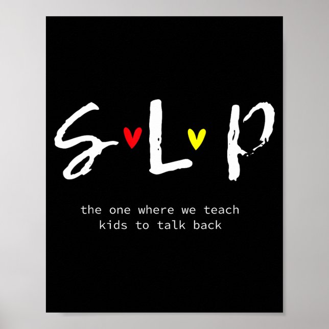 Slp Teacher Shirts Speech Language Pathologist Gif Poster (Framsidan)