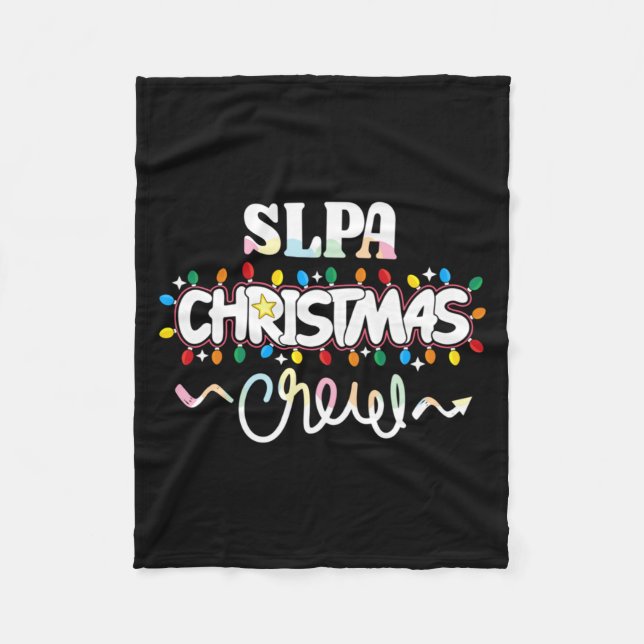 Slpa Christmas Crew Speech Pathology Istant Xma  Fleecefilt (Framsidan)