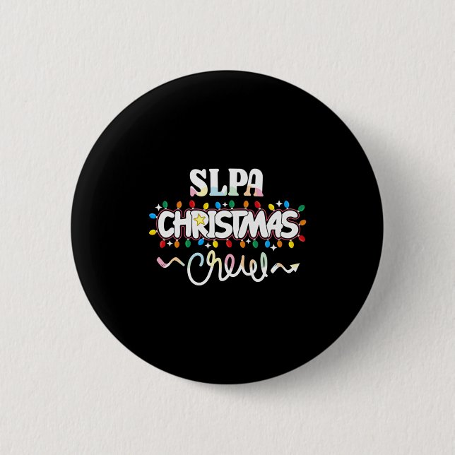 Slpa Christmas Crew Speech Pathology Istant Xma  Knapp (Framsida)