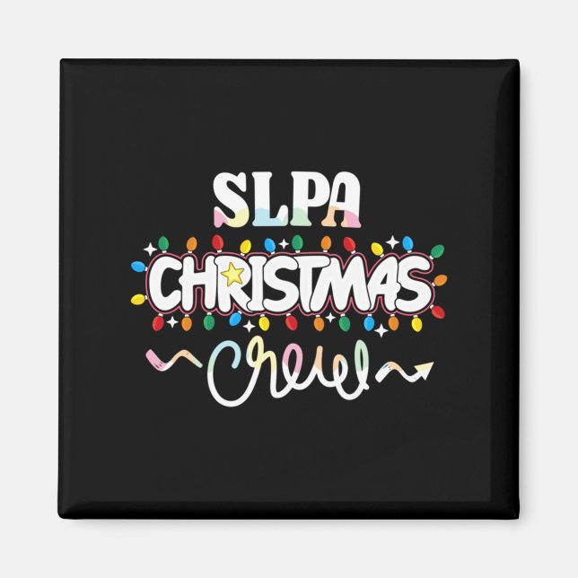 Slpa Christmas Crew Speech Pathology Istant Xma  Magnet (Framsidan)