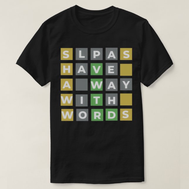SLPA Wordle Fläkt Shirt T Shirt (Design framsida)