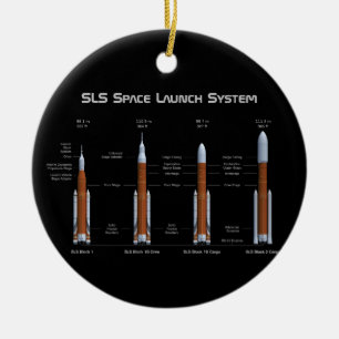 SLS Space Launch System Julgransprydnad Keramik