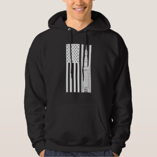 SLS Space Launch System Raket Amerikansk Flagga De Hoodie