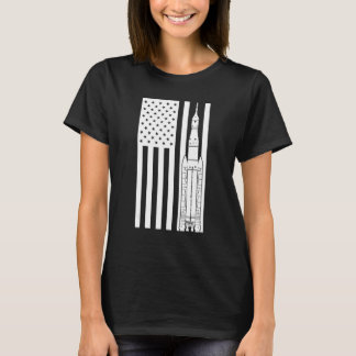 SLS Space Launch System Raket Amerikansk Flagga De T Shirt