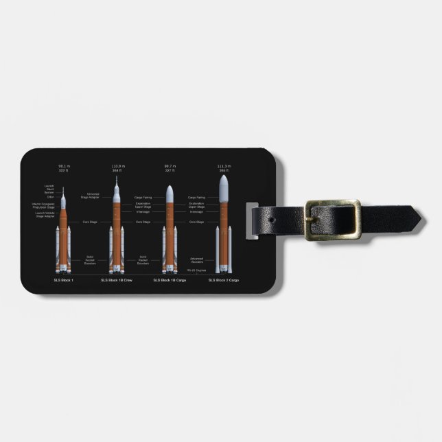 SLS Space Launch System Rockets Bagagebricka (Horisontell Framsida)