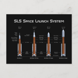 SLS Space Launch System Rockets Vykort