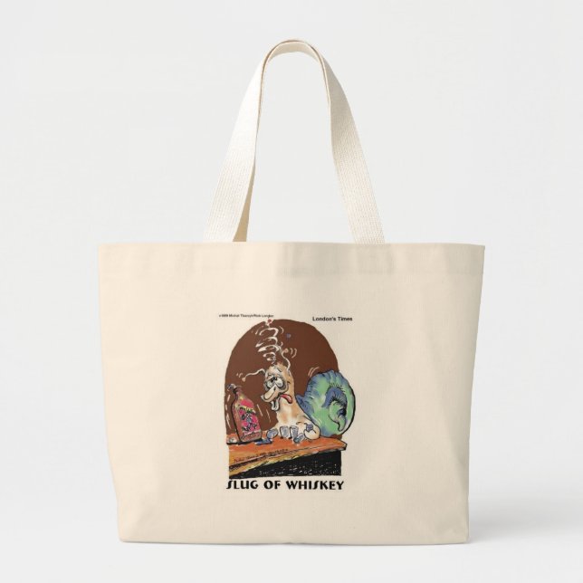 Slug av Whiskey Funny Snigel-gåvor & Tees Jumbo Tygkasse (Framsidan)