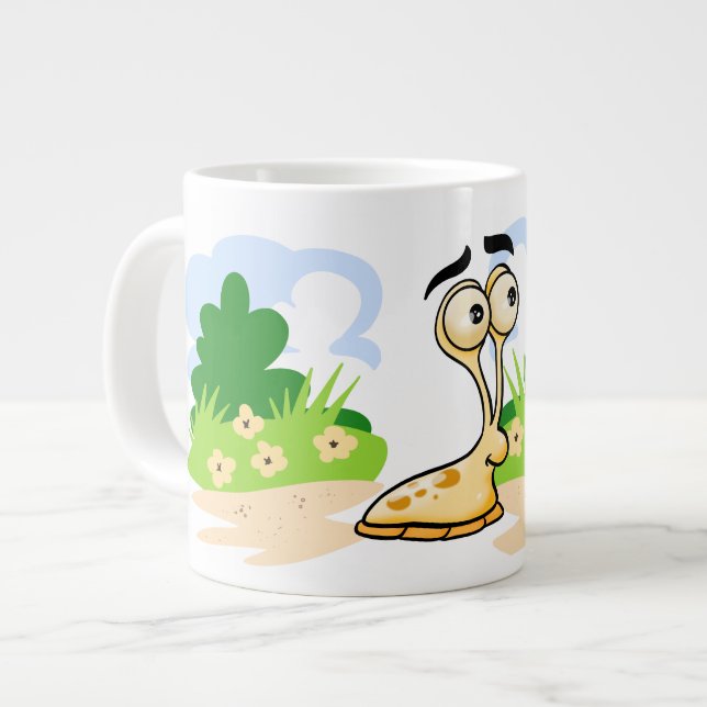 Slug för kute-Tecknad Jumbo Mugg (Framsida vänster)